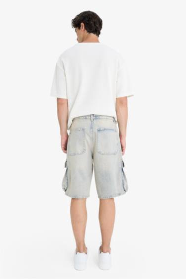 Baggy Fıt Jean Bermuda - Görsel 9