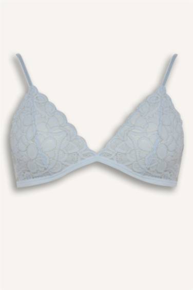 Dantelli Simli Dantel Kapsız Pedsiz Balensiz Triangle Bra-Fall in Love