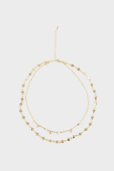 Woman 2 Piece Gold Necklace