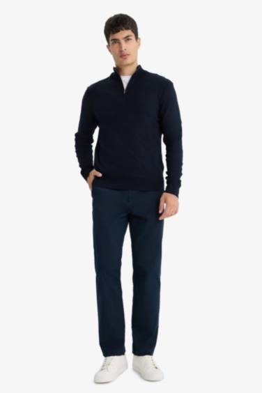 Standard Fit Zipper Knitwear Pullover