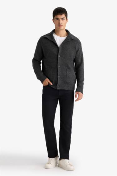 Standard Fit Turtleneck Knitwear Cardigan