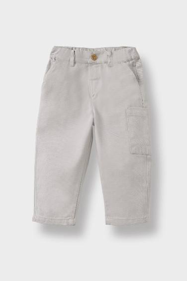 Pantalon en gabardine à ourlets élastiques pour bébé garçon