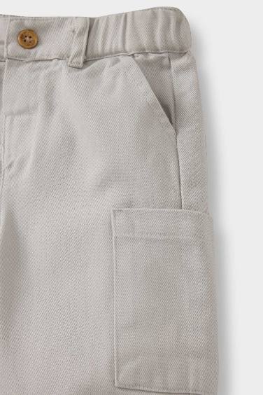 Pantalon en gabardine à ourlets élastiques pour bébé garçon