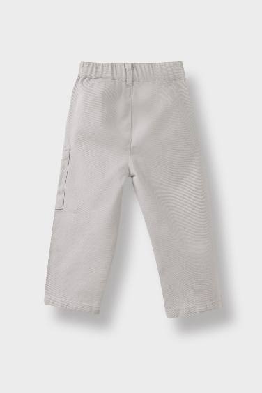 Pantalon en gabardine à ourlets élastiques pour bébé garçon