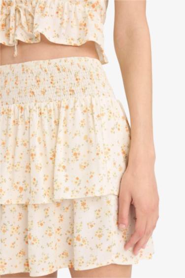 Coool гүлді a сызығы қысқа ұзындық Тоқылған юбка