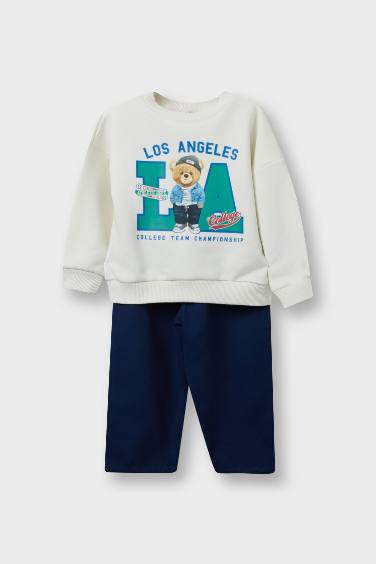 Baby Boy Printed Sweatshirt Pants 2 Piece Set