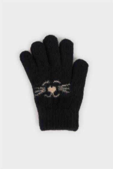 Gants motif chat pour fille