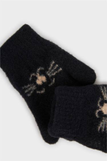 Gants motif chat pour fille