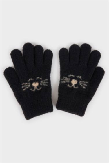 Gants motif chat pour fille