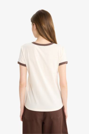 Regular Fit Crew Neck Printed Short Sleeve T-shirt