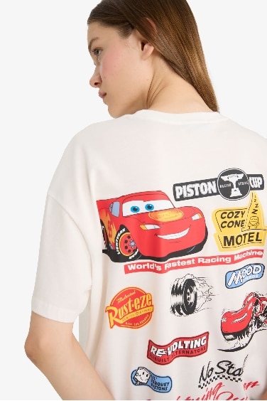Cars Oversize Fit Printed Short Sleeve T-Shirt