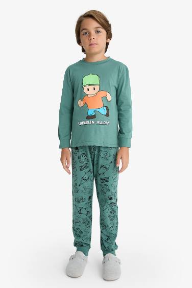 Boy Stumble Guys Top Bottoms 2 Piece Pajama Set