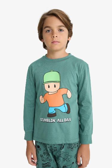 Boy Stumble Guys Top Bottoms 2 Piece Pajama Set