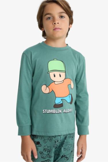 Boy Stumble Guys Top Bottoms 2 Piece Pajama Set