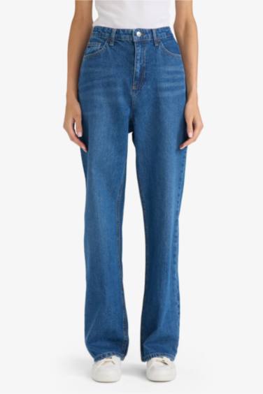 Regular Hem Denim Trousers