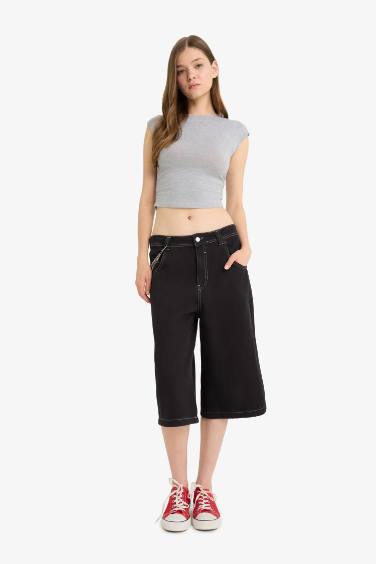 Fitted Draped Modal Short Sleeve T-Shirt