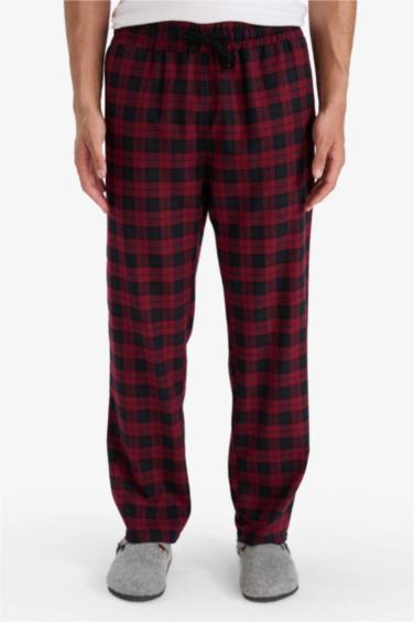 Regular Fit Long Checked Pajama Bottoms