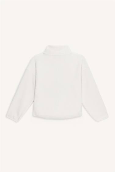 Oversize Fit Half Turtleneck Cardigan