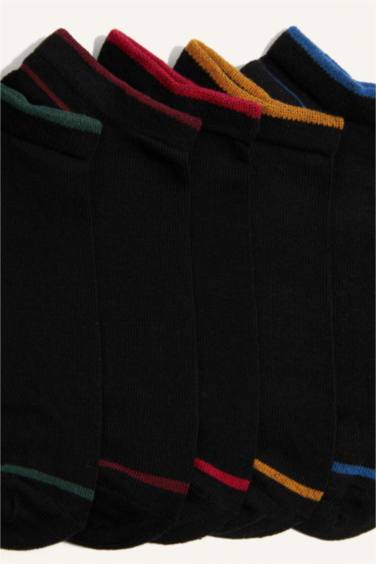 شرابات رجالي قصيرة قطن أسود - 5 قطع