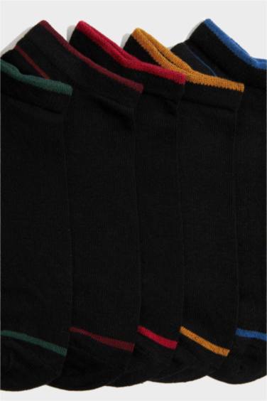 شرابات رجالي قصيرة قطن أسود - 5 قطع