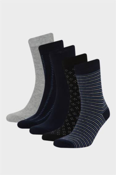 Man 5 Piece Cotton Long Socks