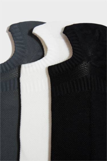 شرابات سنيكرز رجالي قطن - 3 قطع