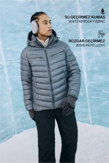 Лыжная куртка Defactofit водостойкая Regular Fit с капюшоном, молнией и защитой от ветра