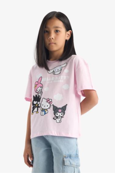 Girl Hello Kitty Relax Fit Crew Neck Short Sleeve T-Shirt