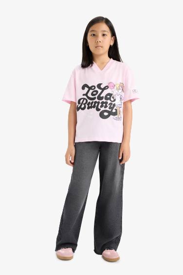 Girl Looney Tunes Relax Fit V Neck T-Shirt