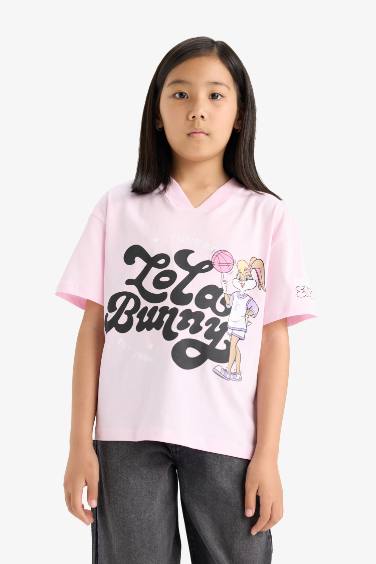 Girl Looney Tunes Relax Fit V Neck T-Shirt