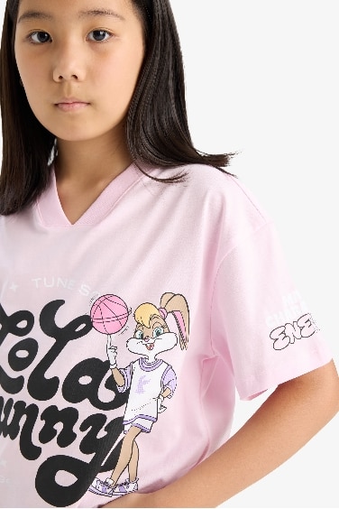 Girl Looney Tunes Relax Fit V Neck T-Shirt