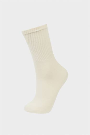 جوارب قطن نسائية طويلة - 5 قطع