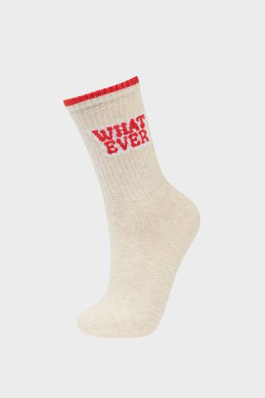 Woman Comfortable Elastic 3 Piece Cotton Long Socks