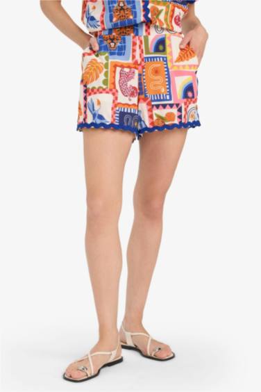 Fall in Love Regular Fit Tropical Patterned Beach Wear