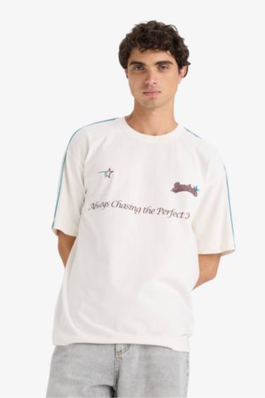 تيشيرت نص ردن أوفر سايز بياخة مستديرة