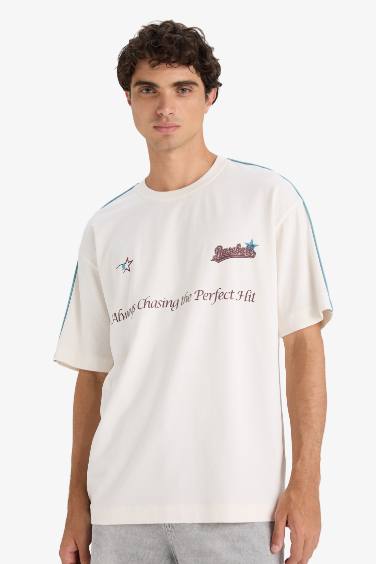 تيشيرت نص ردن أوفر سايز بياخة مستديرة