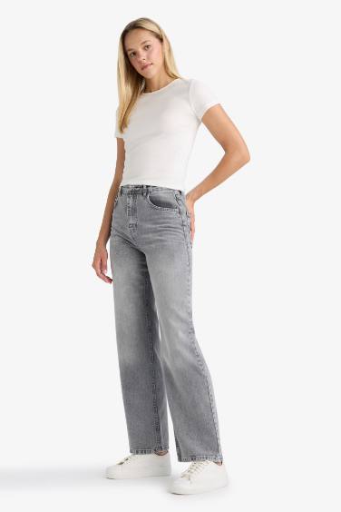 Jean large taille haute Style des années 90