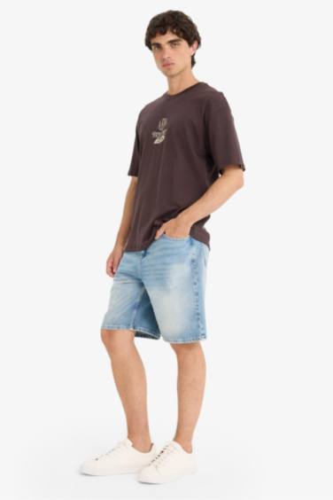 شورت برمودا قطن قصة مستقيمة