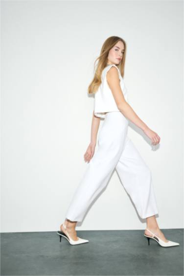 Culotte Yüksek Bel Geniş Paça Pantolon