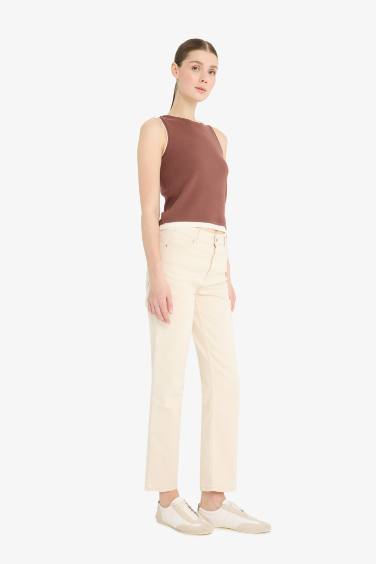 Slim Fit Dar Kesim Bisiklet Yaka Basic Düz Ribana Atlet