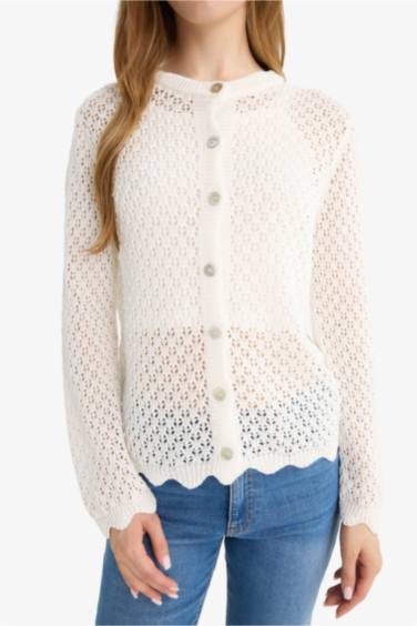 Regular Fit Crew Neck Knitwear Cardigan