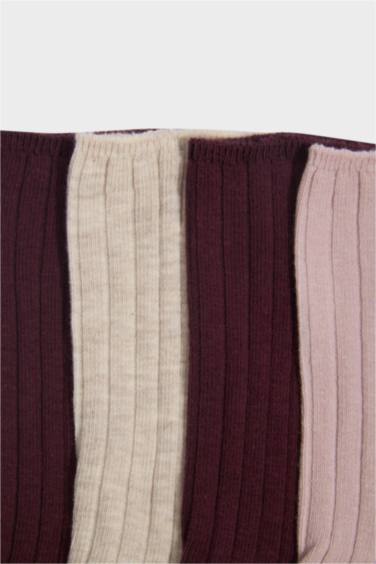 Kadın 5'li Pamuklu Uzun Çorap