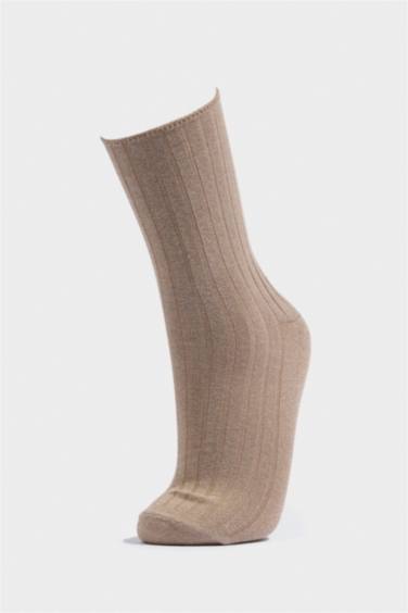 Kadın 5'li Pamuklu Uzun Çorap