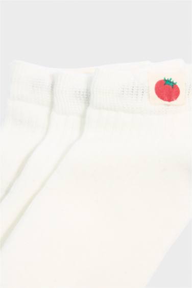 Kadın 3'lü Pamuklu Patik Çorap