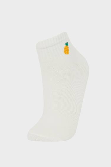 جوارب قصيرة نسائية من قطن - 5 قطع