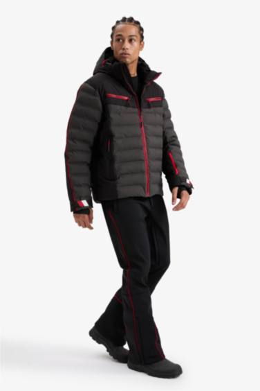 Regular Fit Fermuarlı Düz Paça Softshell Kayak Pantolonu