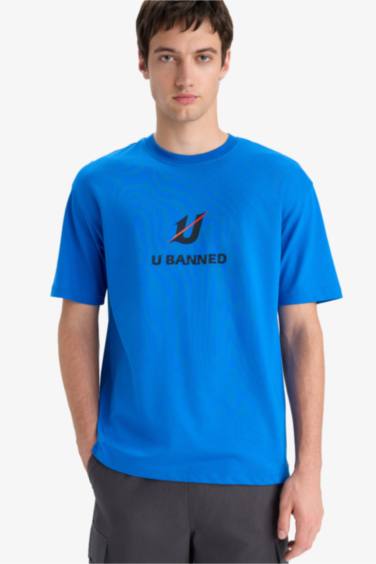 Cotton Boxy Fit Crew Neck Printed T-Shirt