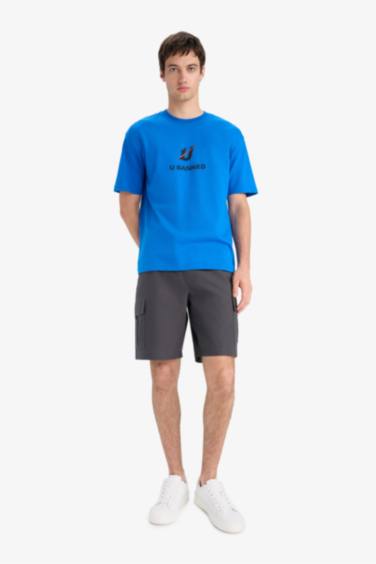 Cotton Boxy Fit Crew Neck Printed T-Shirt