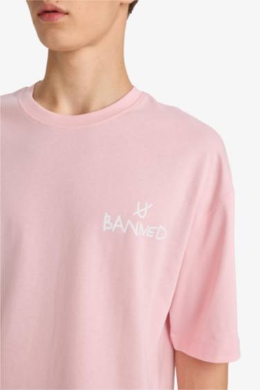 Cotton Loose Fit Printed Short Sleeve T-Shirt