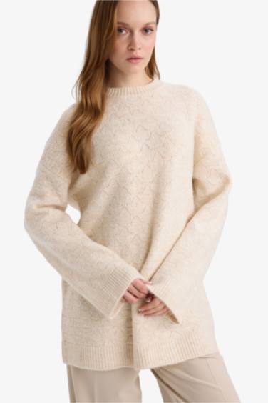 Loose Fit Knitwear Crew Neck Tunic